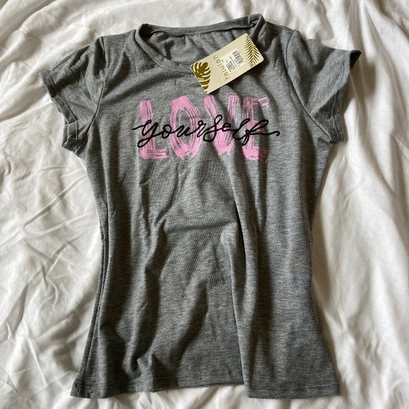 Talulah Colombia PJs Logo Top-Gray Shorts Size M - Picture 2 of 7